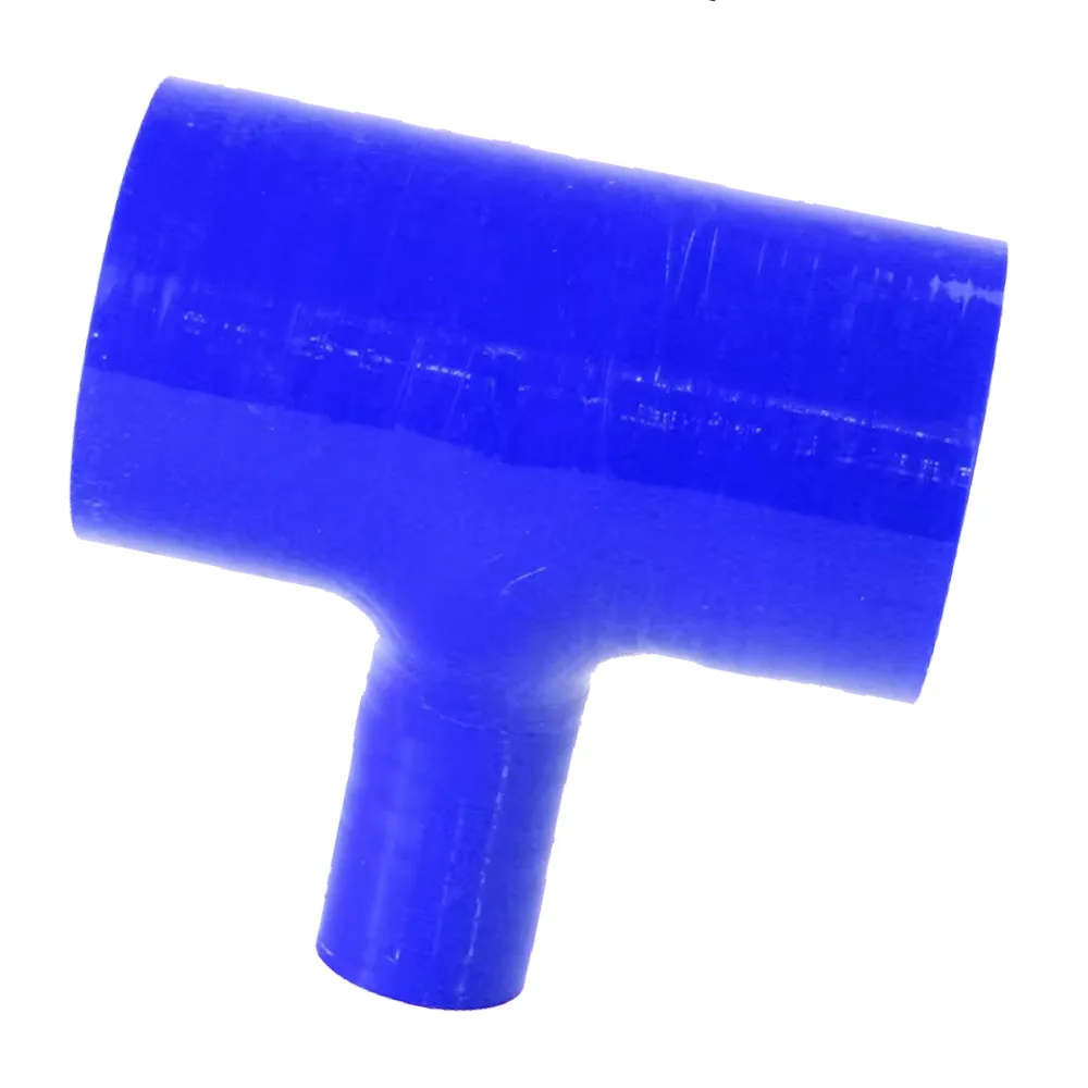 car accessories 2.5inch/63mm T Piece Silicone Hose T Shape Tube for 25mm ID BOV Blue