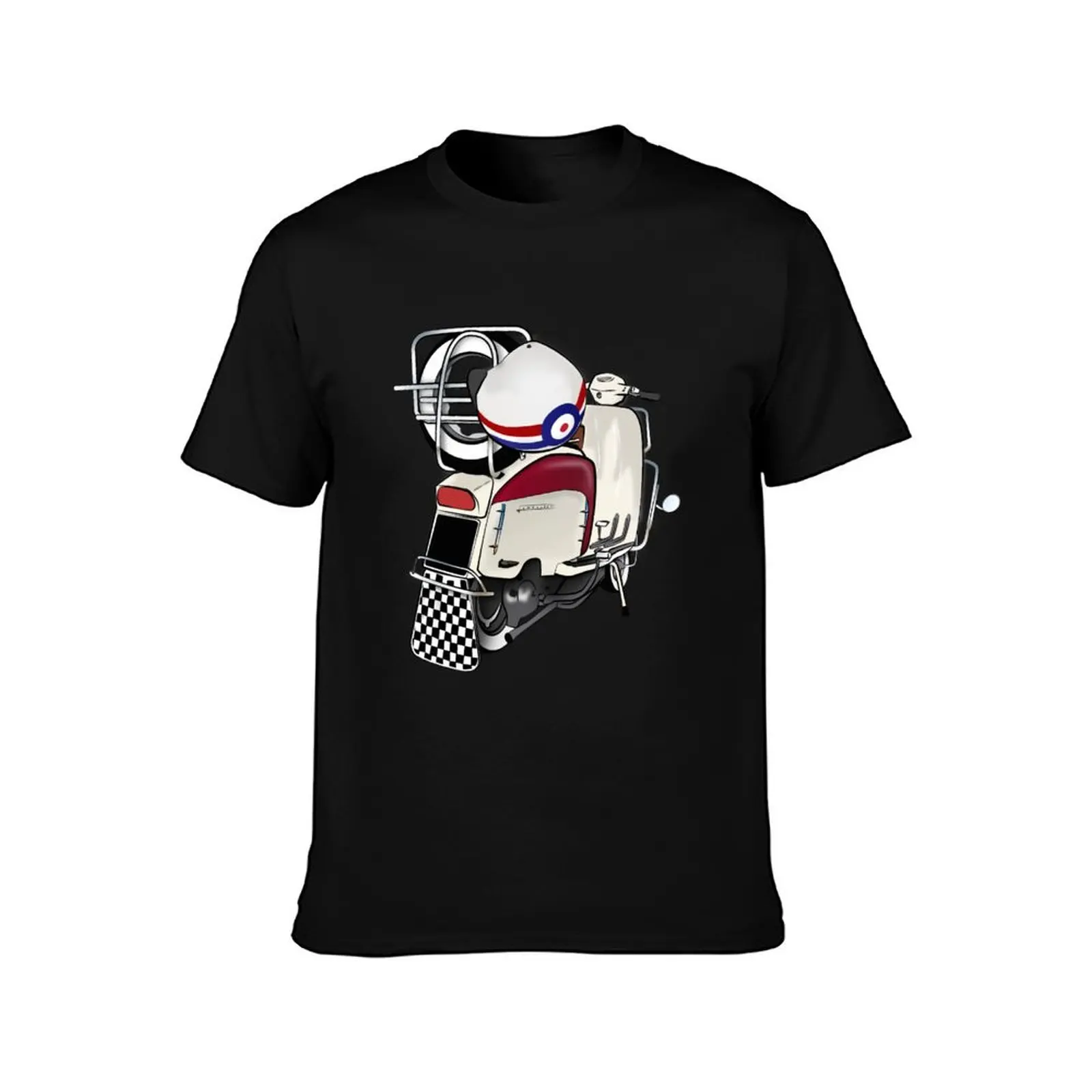 Mod Scooter with Mod Target Helmet T-Shirt Holiday Party T-Shirt for Men