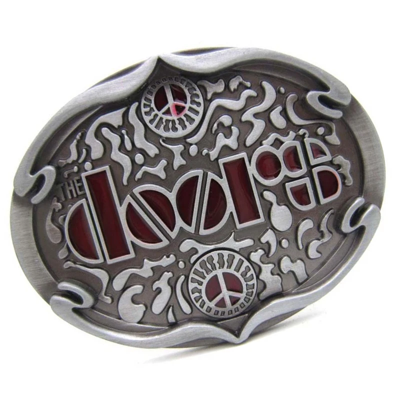 Cheapify Dropshipping Oval Western Rock Band The Doors Zinc Alloy Metal Man Belt Buckle 40mm