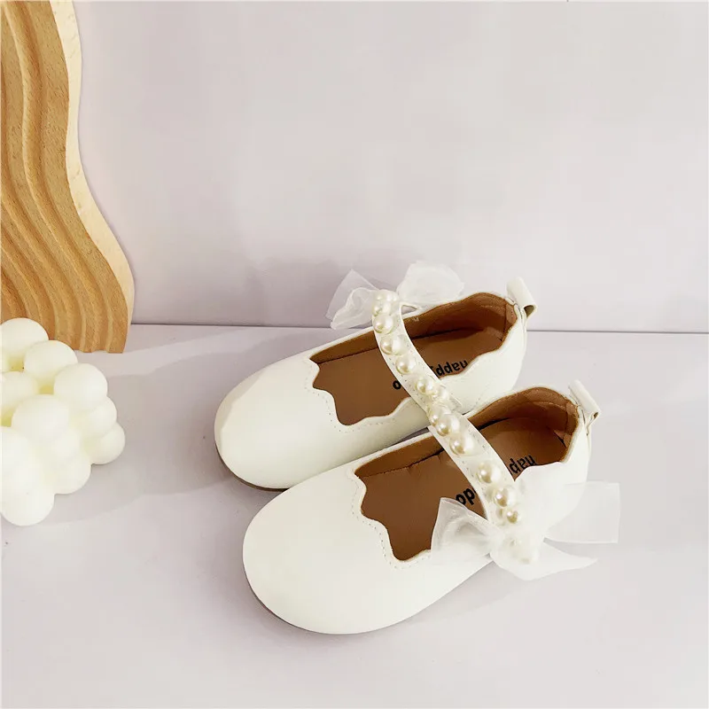 Zapatos Niña Girl Shoe Spring Autumn Pearl Girl Princess Shoe Fashion Single Shoes Bow Infant Mary Jane Shoes Kids Shoes Lolita