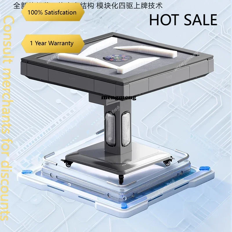 D5556 Italian Minimalist Mahjong Table Creative Design Roller Coaster Automatic Card-Dealing Foldable Mahjong Table Home Furnitu