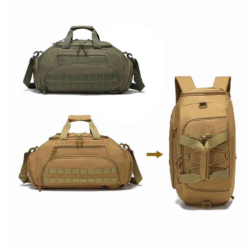 

Men'S Sports Fitness Bag Canvas Backpack Gym Travel Tote Duffle Shoe Pocket Shoulder Handbag Short Trip Outdoor Rucksack Bag