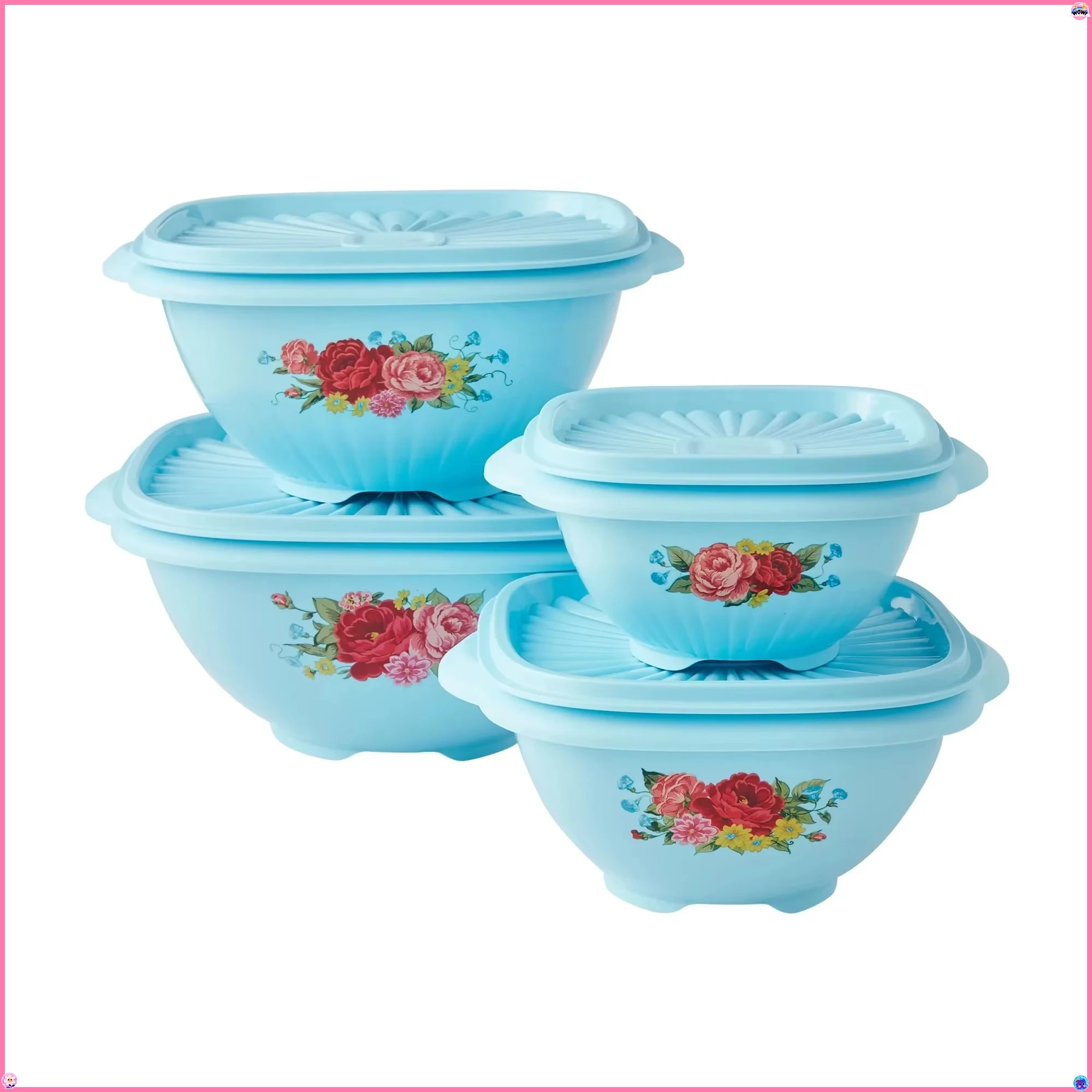 

8 Piece Bowl Set Sweet Romance Teal, Versatile Ramen Salad Noodle Bowls, Durable Everyday Dinnerware for Modern Kitchen