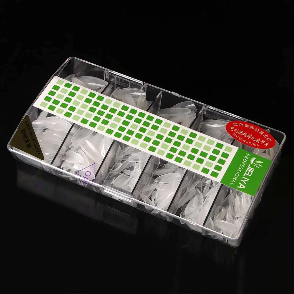 シームレス超薄型ハーフカバーフルカバープレスオンオーバル付け爪ネイルアートチップフレンチフェイクネイルマニキュア