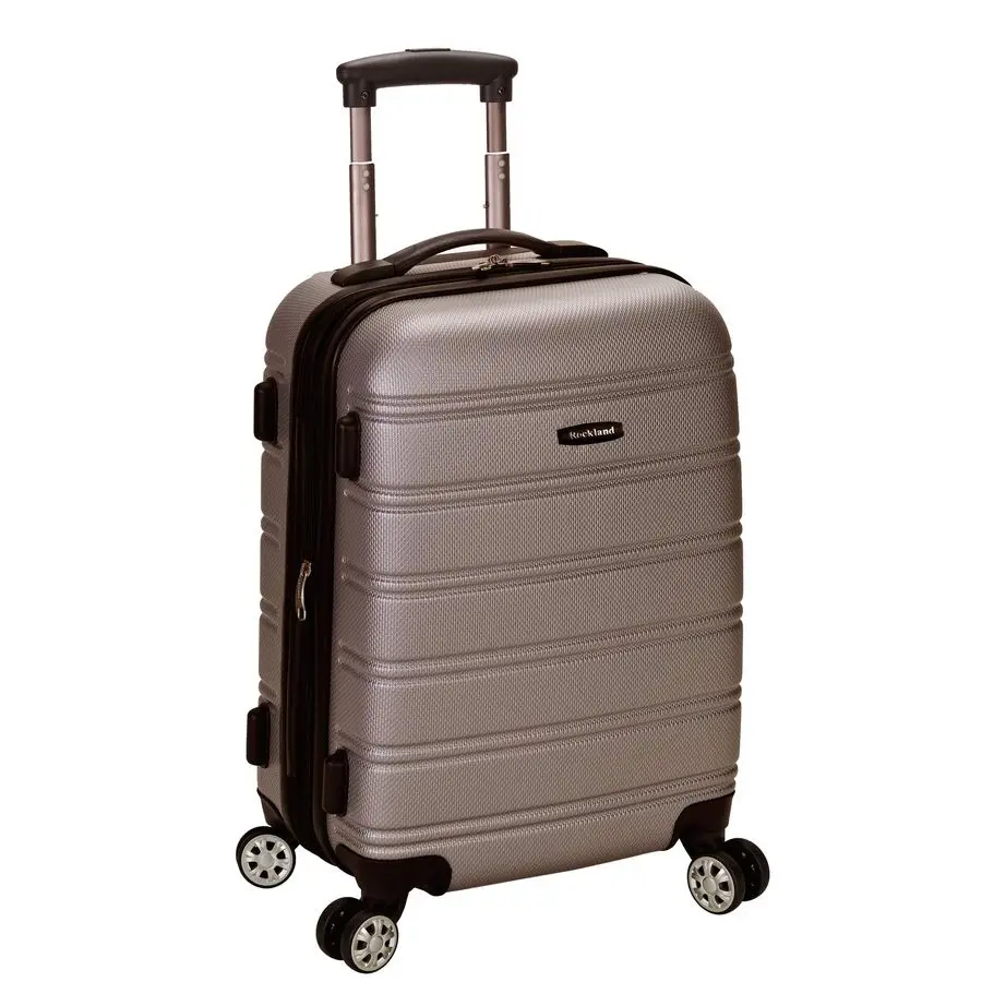 

Hardside Expandable Spinner Wheel Luggage, Silver, CarryOn 20Inch