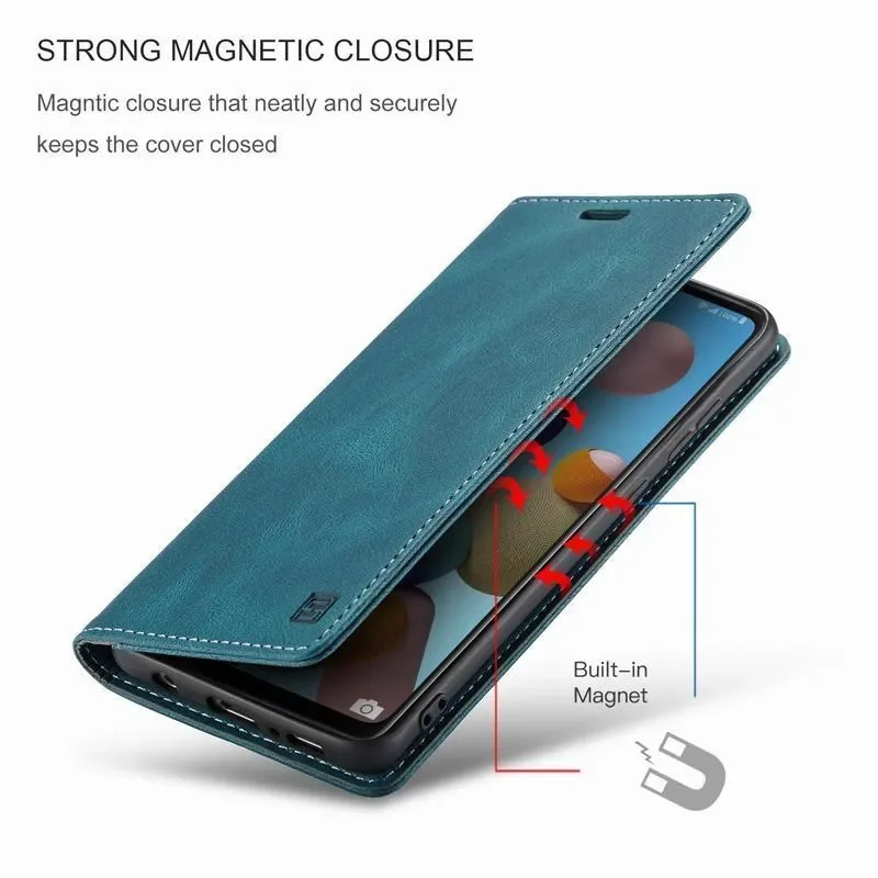 Leather Case For Samsung Galaxy A21S A70 A50 A04 S A13 Wallet Flip Phone Cover Case On For Samsung A30S A40 A51 A71 A31 A41 A24