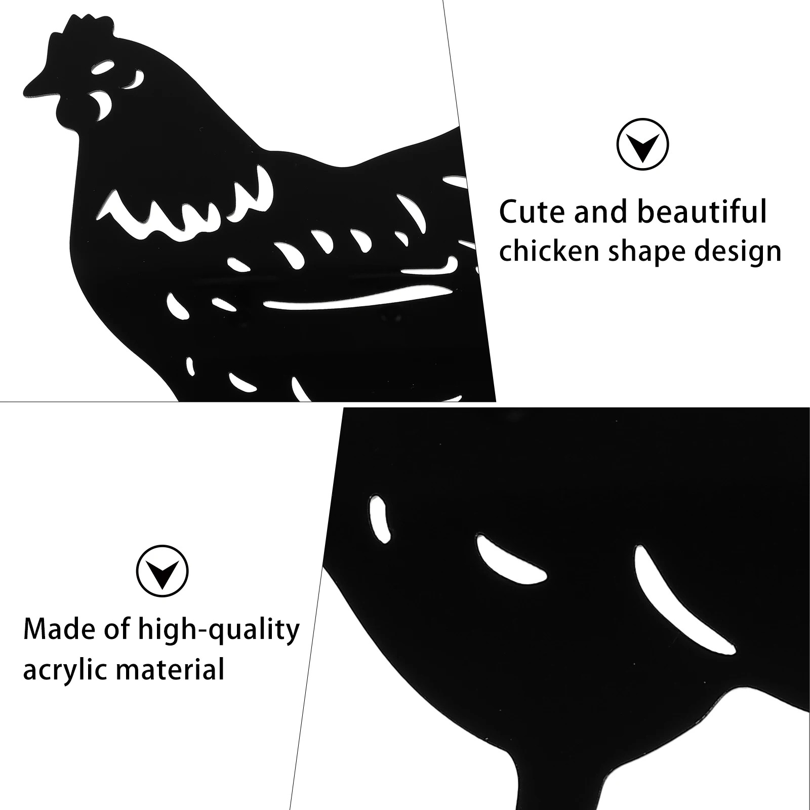 

4Pcs Chicken Rustic Garden Stakes Yard Signs Lawn Decoration Outdoor Garden Ornament Yard Sign Chicken Stake Lawn Ornament