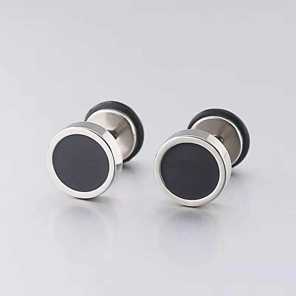1Pair 16G Silvery Round Stud Earrings for Women Men, 316L Stainless Steel Cartilage Tragus Helix Stud Piercing Jewelry JKC Store