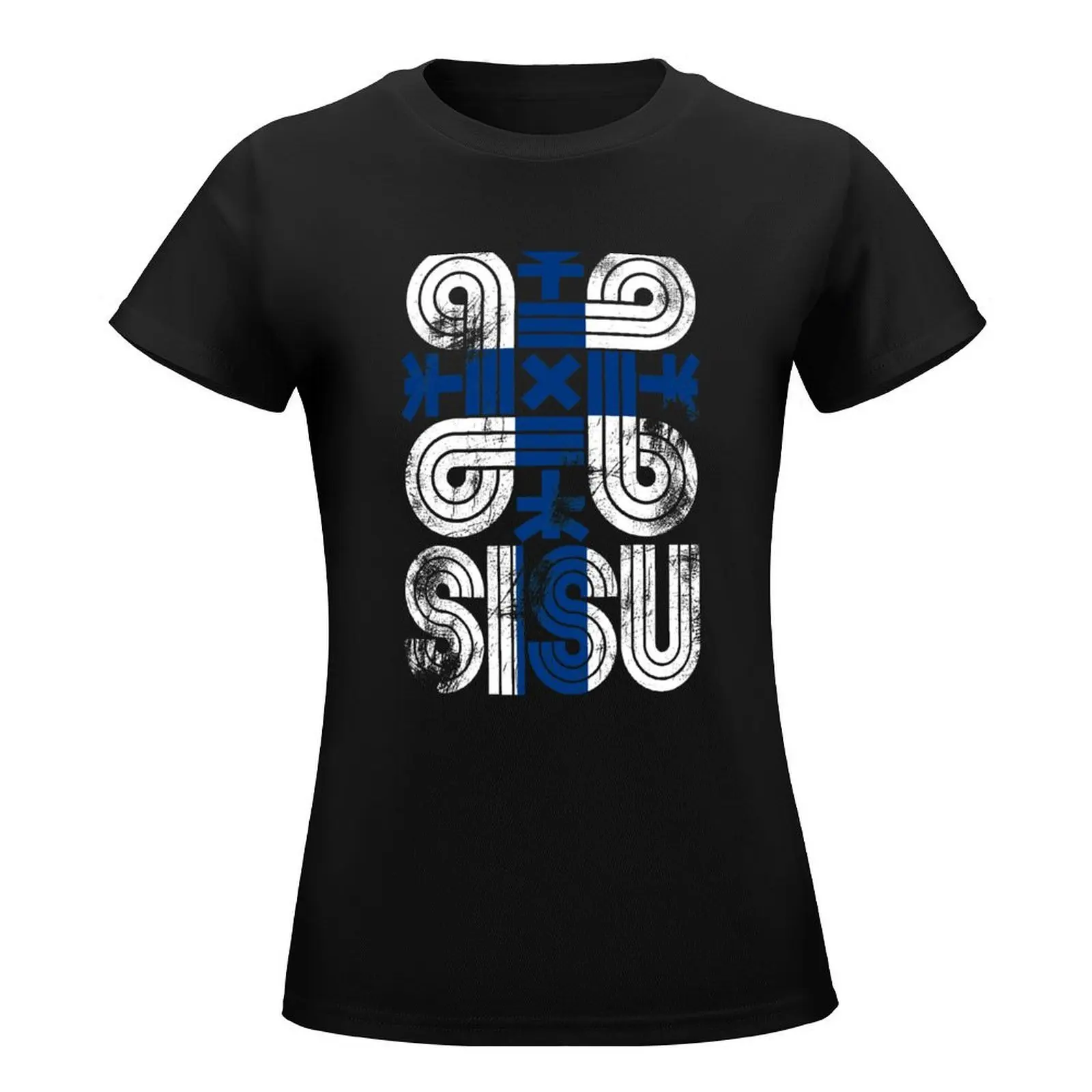 Sisu Finnish Symbol of Protection Rune T-Shirt aesthetic clothes plus size tops tops t-shirts for Women cotton