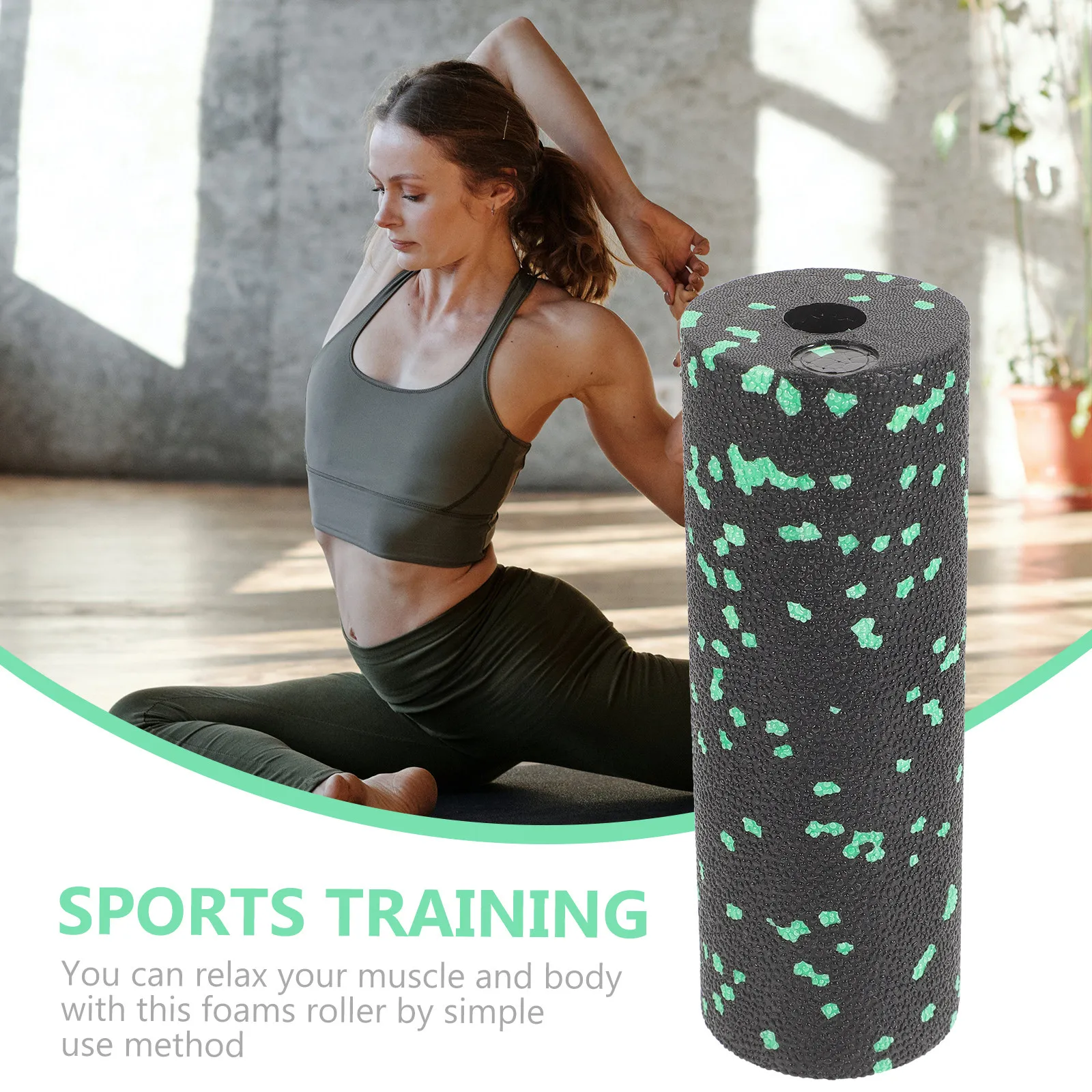 Muscle Foam Roller High Hardness Column Travel Fitness Roller Muscle Release Body Massage Massager Yoga Column