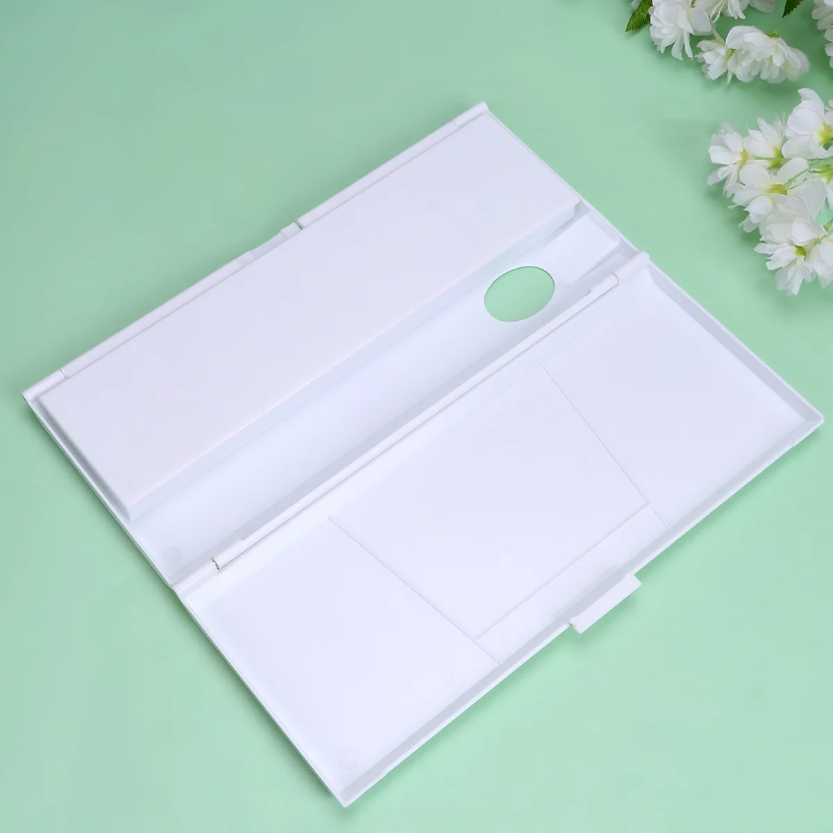 Scatola per miscelare acquerelli con coperchio Organizzatore di vernice artistica pieghevole di grande capacità per acrilici e acquerelli Conservazione portatile dei colori