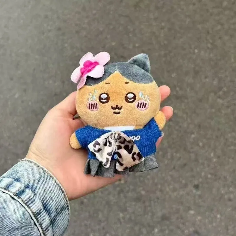

Newly Released "Hot Girl" Usagi Hachiware Cartoon Small Pendant Plush Toy with Black Uniform Cute Momonga Doll Figurine.