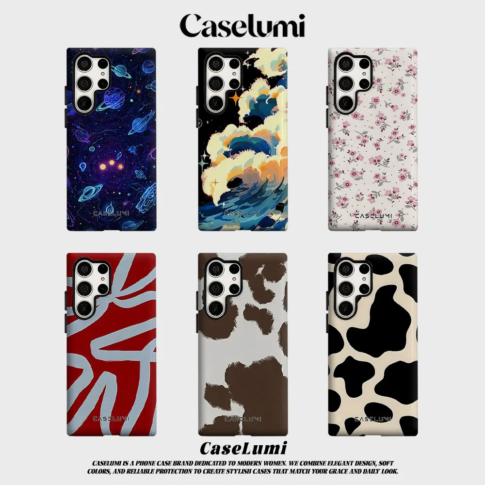 Cosmic Vortex For Samsung Galaxy Phone Case S23 S20 S25 FE S24 Plus S26 Ultra 2-IN-1 Shockproof Bumper Hard PC