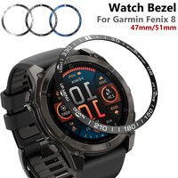 Metal Bezel For Garmin Fenix 8 47mm 51mm Smart Watch Bumper Cover For Garmin Fenix8 Shell Frame Protective Case Accessories