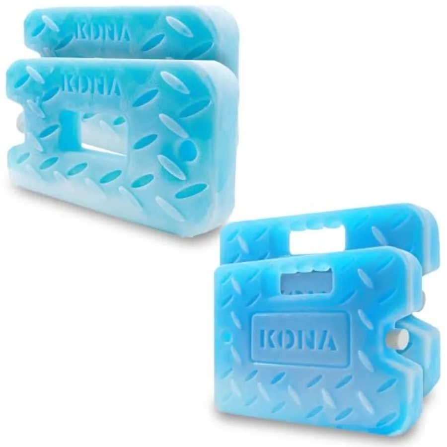 

Set of 4 Blue Large and Small Ice Packs - (4 lb) Large Blue Ice Packs and (2 lb) Small Blue Ice Packs - Refreezable and Reusabl