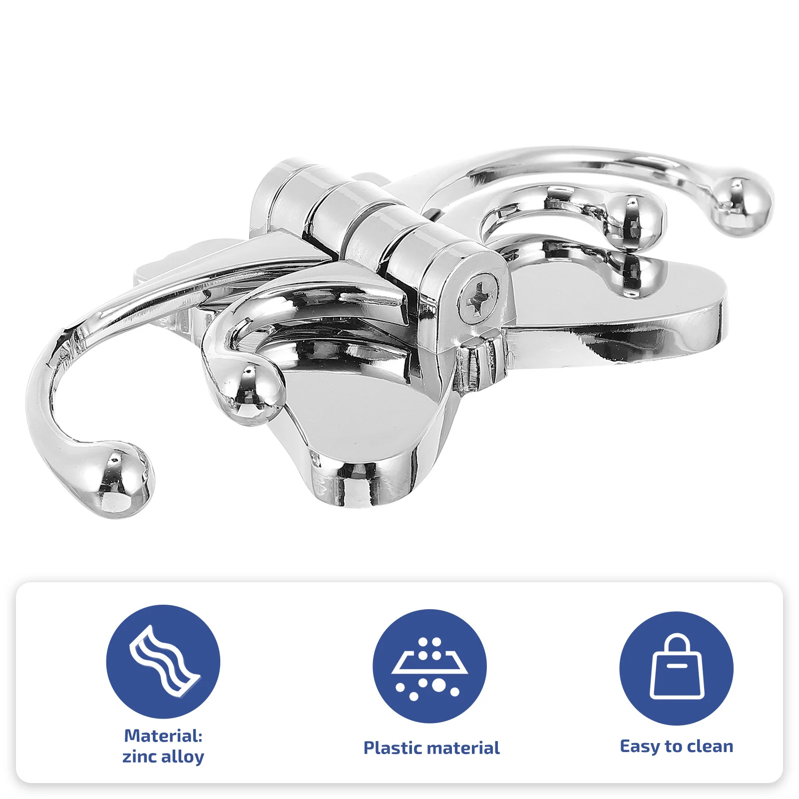 

1 шт., твердый вращающийся крючок-бабочка, креативная прочная металлическая вешалка для двери, задняя вешалка для одежды, шляпы, подвесной крючок, практичная экономия места