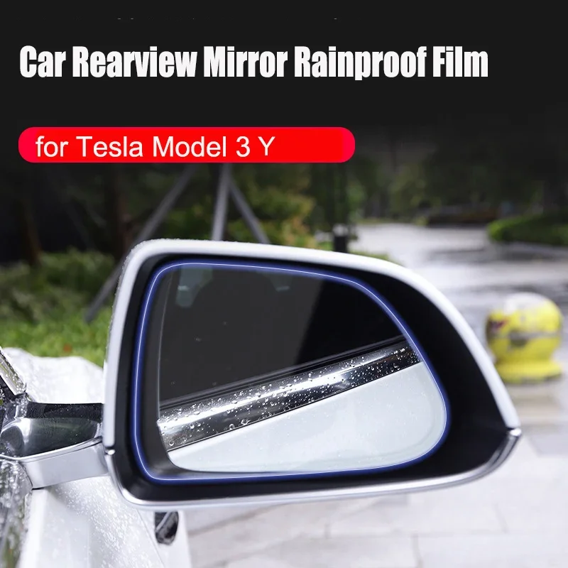 

Rearview Mirror Rainproof Film for Tesla Model 3 Y Rear View Mirror Anti-fog Film Full Screen Sticker Safe Driving Accessories