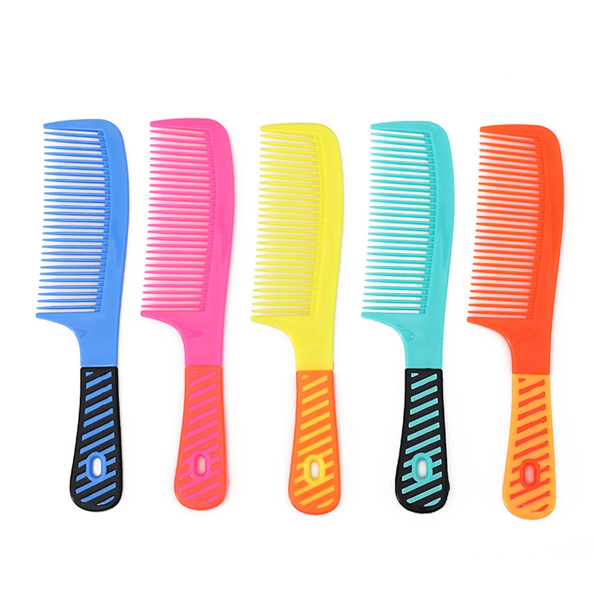 5 Pcs Women's Tooth Comb Set Styling Essentials round Combs with Handle Hairdressing Tools for Grooming And Beauty