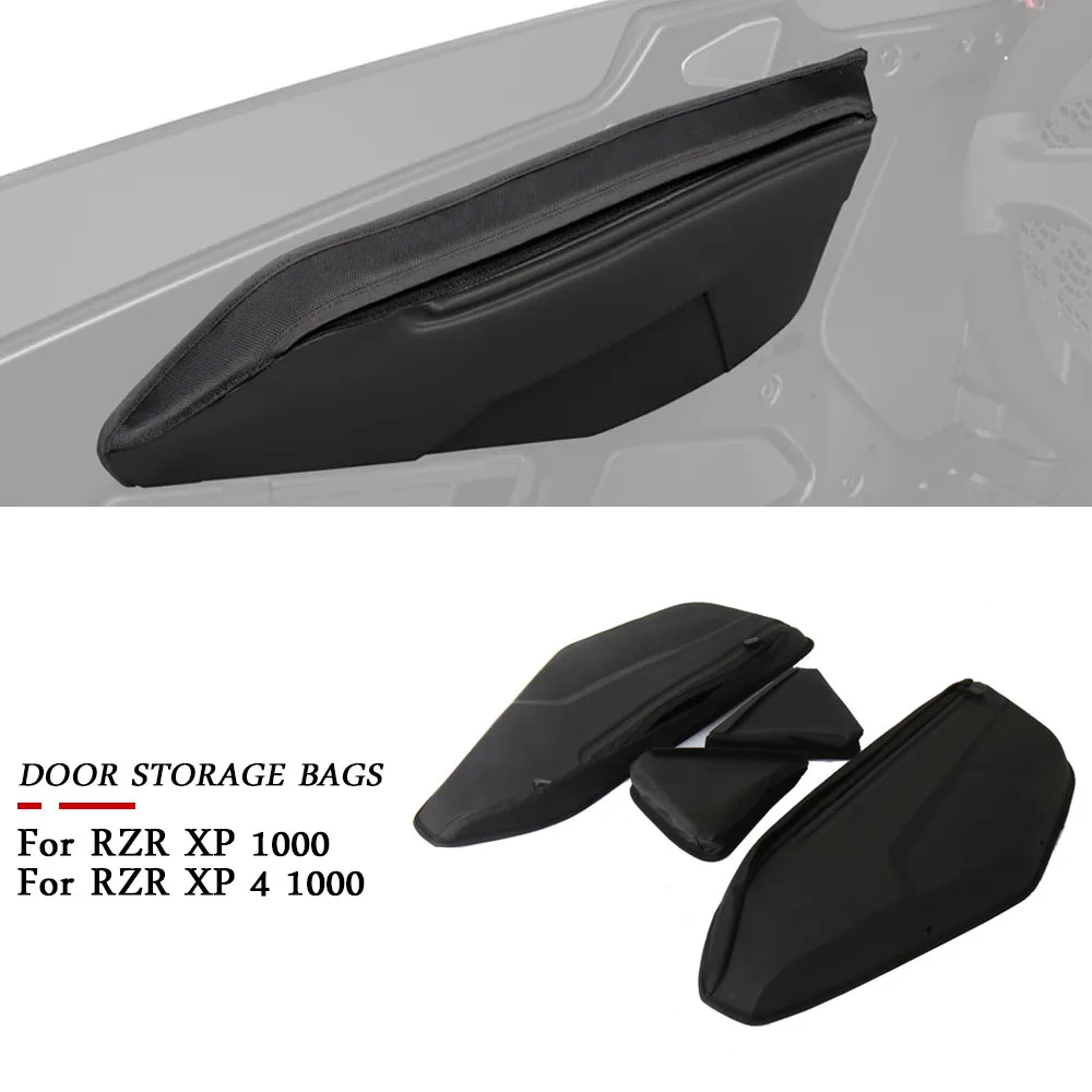 

For Polaris RZR XP 1000 XP 4 1000 UTV Accessories One Pair Front Door Storage Bags Waterproof Black 2024 2025