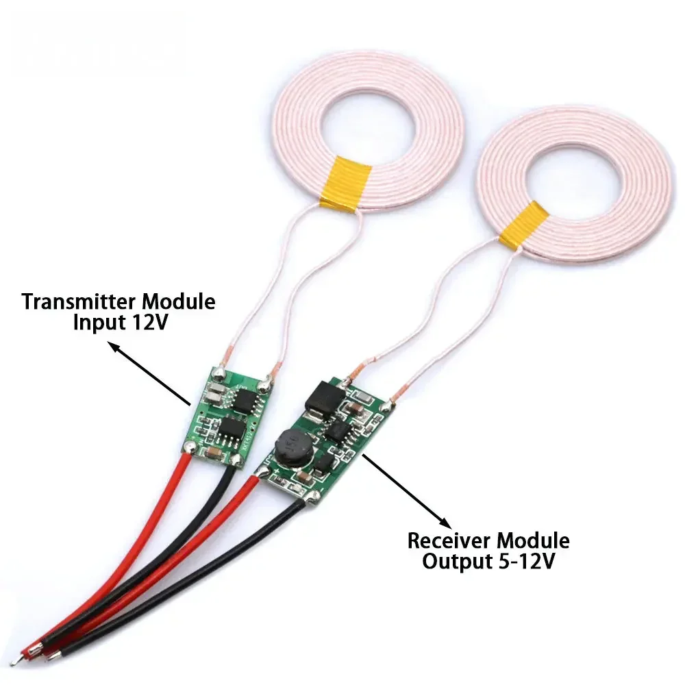 Wireless Charger Module 5V 2A Large Current Wireless Power Supply Module Transmitter Receiver Charging Coil Module DIY DC 9V-12V