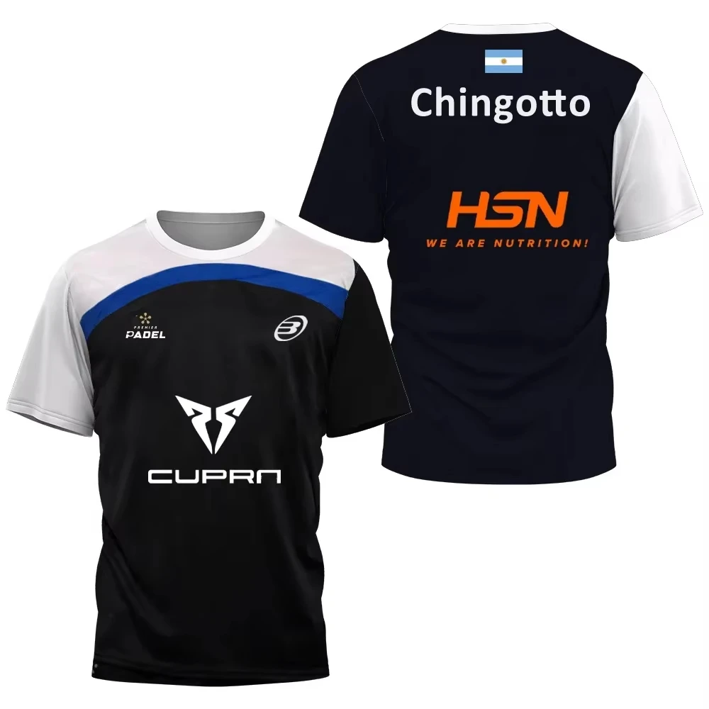 

New Padel Sports Fitness T-shirts Series Argentina 25 Men Women Summer 3D Printing Quick-drying Tees Kid's Tops Training Clothes
