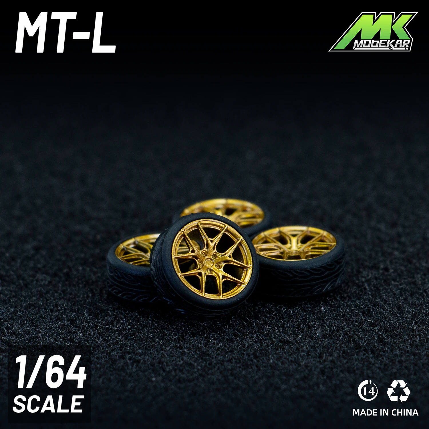 1/64 microkiom Wheel with Rubber Tires 10mm 11mm Model Car Conversion Parts JDM Hot Wheels MiniGT MT-L