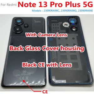 Bilashmart Best AAA+ BackShell Glass Lid Xiaomi Redmi Note 13 Pro+ Note13 Pro Plus 5G Battery Back Cover Hard Case Rear Housing Mobile Shell