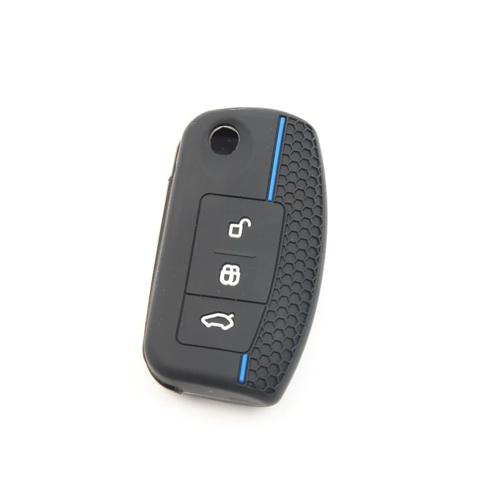 silicone car key case cover key holder for Ford Focus mk2 C Max S-MAX EcoSport Fusion Fiesta Mk7 Cowgar Mondeo 2 Mustang Mach
