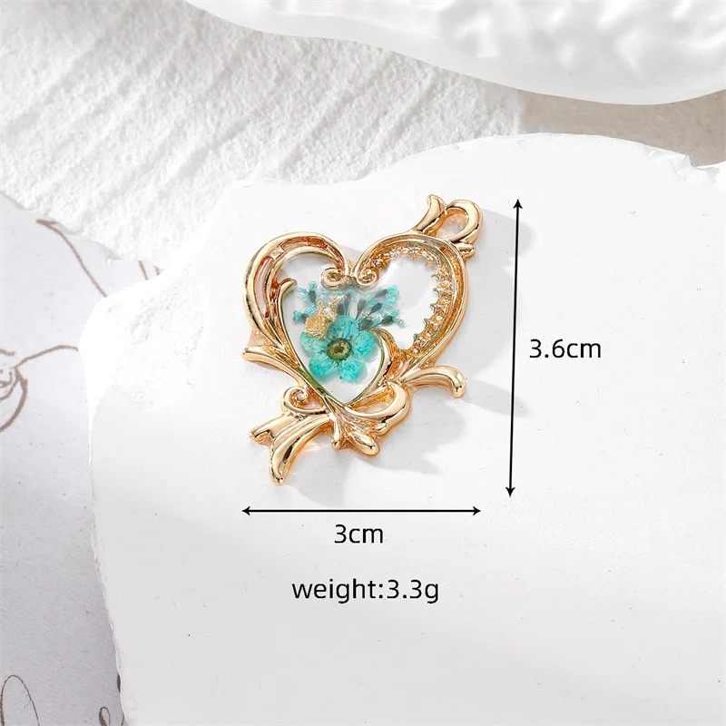 Summer style 20pcs/lot color flowers core cartoon hearts shape metal resin beads diy jewelry garment hair accessory