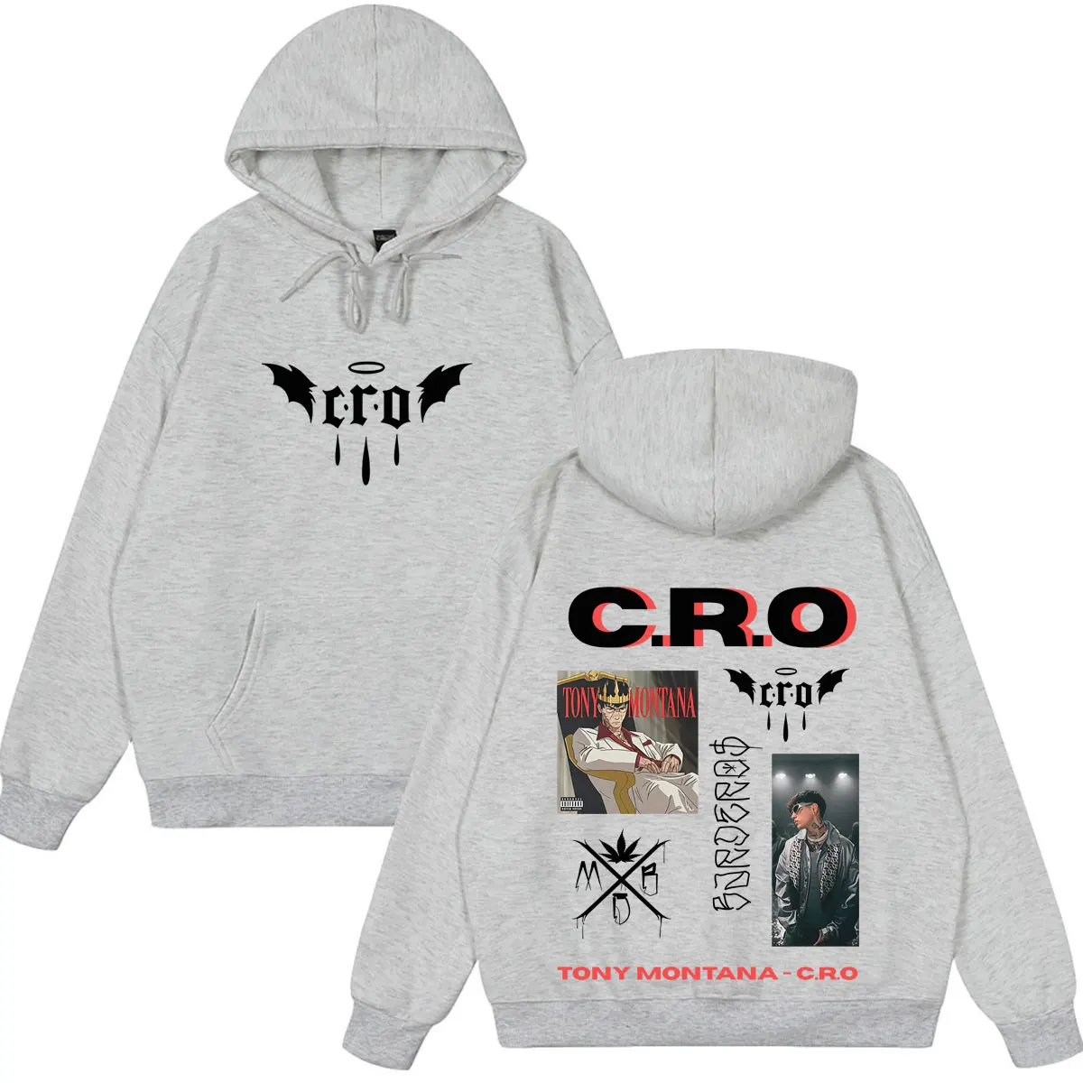 Толстовка с графическим принтом Rapper C.R.O Tour модный пуловер для мужчин и женщин свободный крой длинные рукава повседневная одежда высокого качества свитшоты