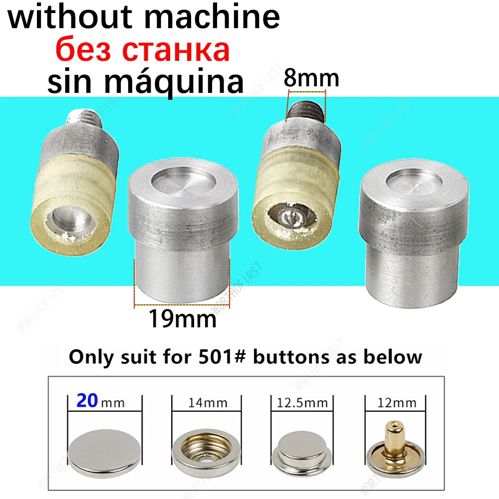 Hand Punch Persmachine Metalen Mal Voor Drukknopen Dubbele Cap Klinknagels Oogje Grommet Gereedschap Sterft Leathercraft Naaien Accessorie