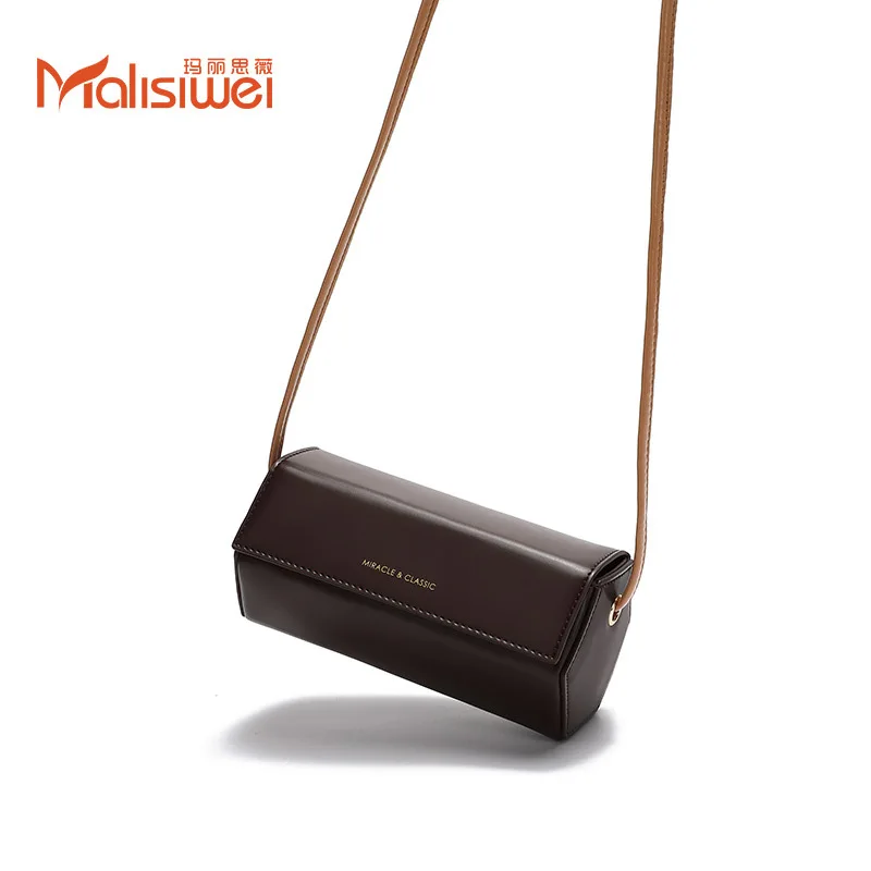 Niche design ins cylinder bag  autumn and winter new fashion trendy net red bag wild shoulder messenger bag