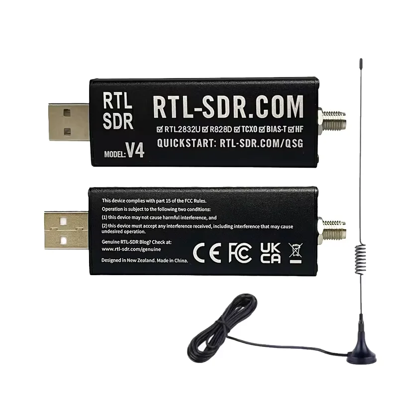 SDR V4 Software Defined Radio Receiver HTOOL RTL-SDR V4 RTL2832U 1PPM TCXO HF BiasT SMA Software Defined Radio + Antenna