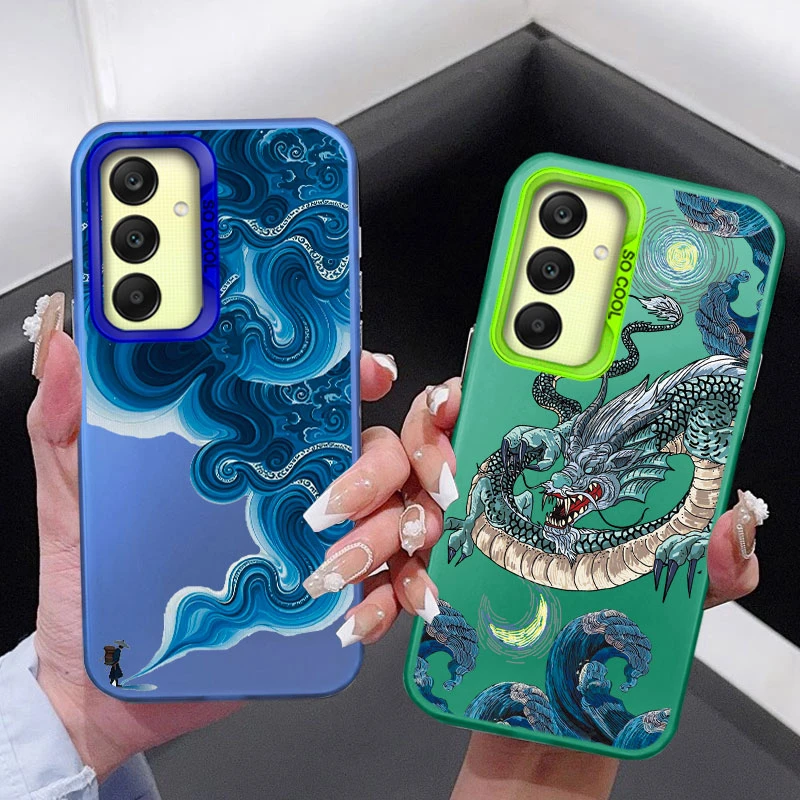 Cool Golden Dragon Phone Case, Juste populaire en silicone, Samsung Galaxy A16 A12 A52 A33 A54 A14 A24 A32 A13 A15 A25 A55 A35 5G