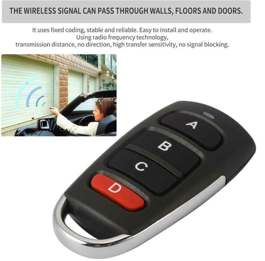 For 8 / 10 DIP Switch 433MHz 433.92MHz Fixed Code Universal Garage Door Remote Control Duplicator Handheld Transmitter Key