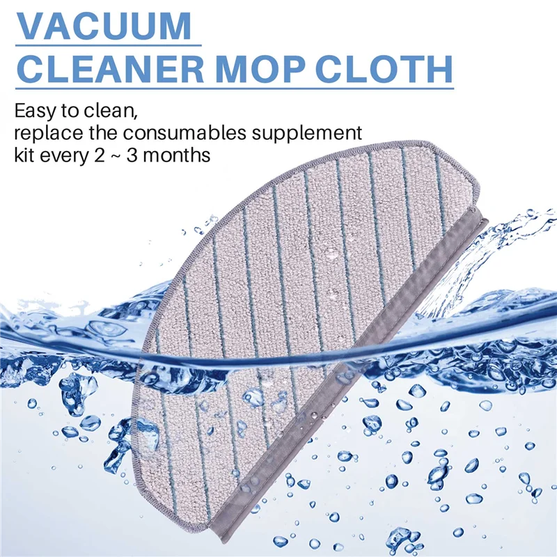 

ATJ6 Replacement for T10/T10 TURBO Robot Vacuum Cleaner Spare Accessories Mop Cloth 5Pcs