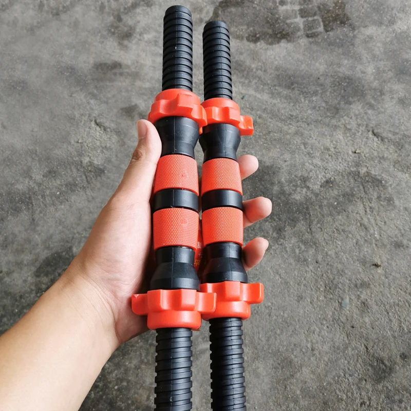 Spinlock Barra de mancuernas acero sólido con conector para pesas