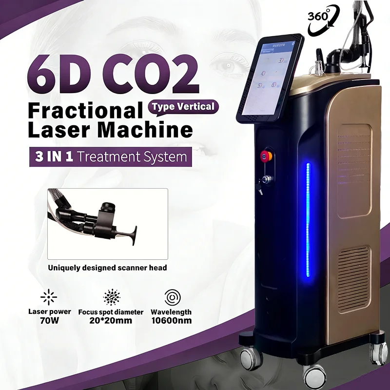 Custom Lase Graphics 6D CO2 Fractional Lase machine CO₂ Lase Skin Resurfacing Acne Scar Removal -Ablative Fractional CO₂ Lase