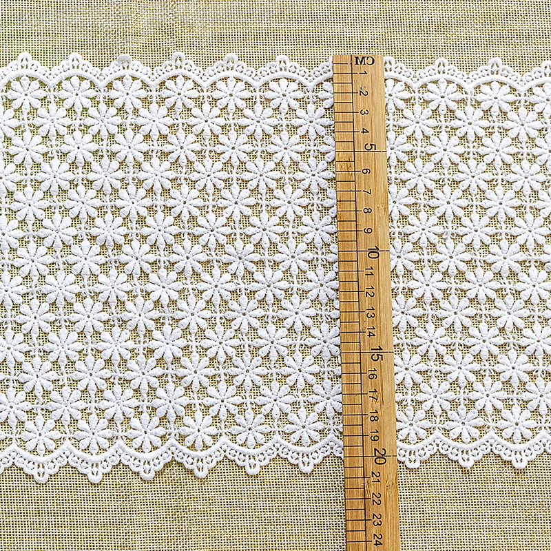 3D Exquisite Pure Cotton Flower Fabric,Water-soluble Embroidery, DIY Handmade Tablecloth, Skirt, Lace Accessories, Sewing Fabric