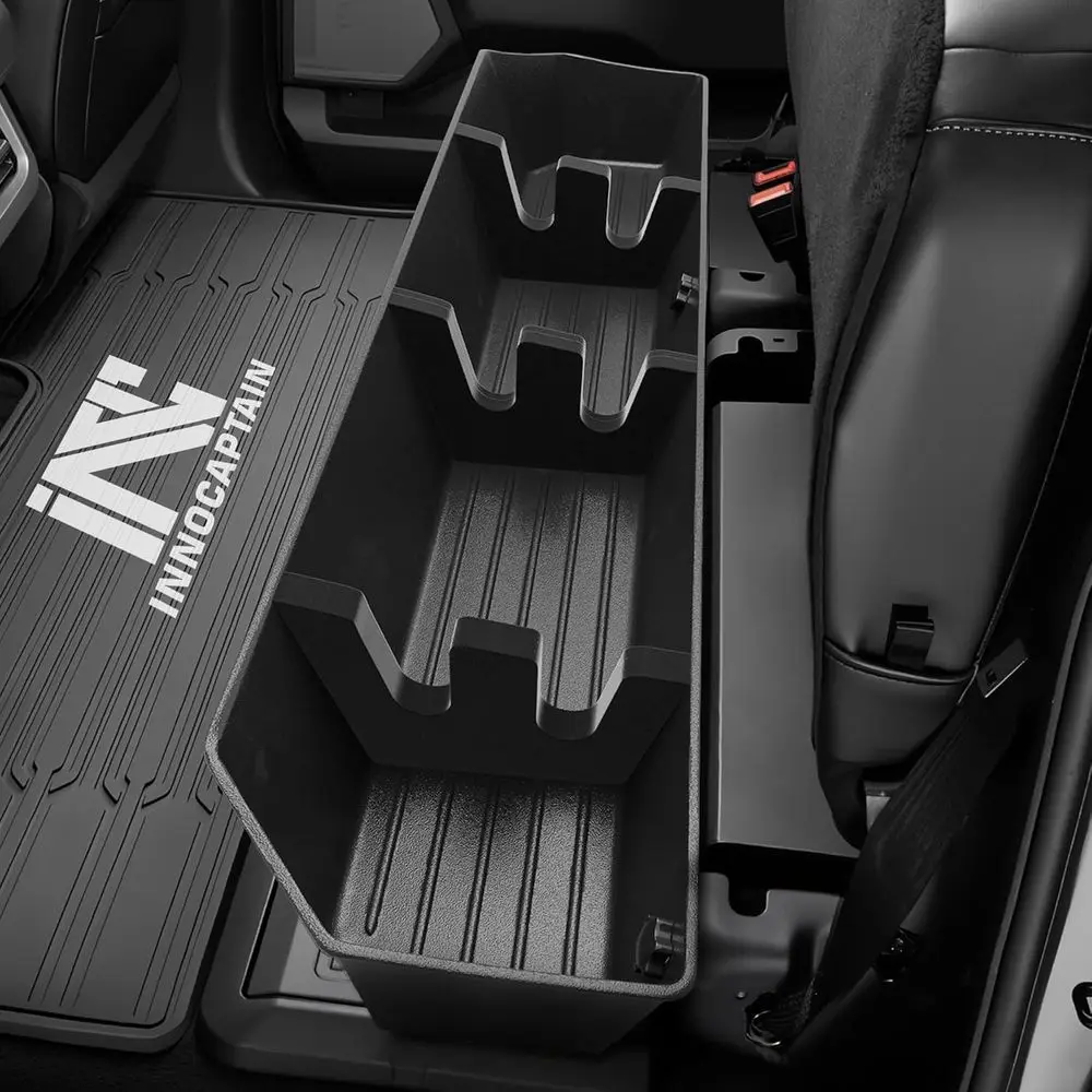 

Heavy-Duty Rear Seat Storage Box for 2015-2026 Ford F-150 SuperCrew and 2017-2026 F-250/F-350 Super Duty Trucks