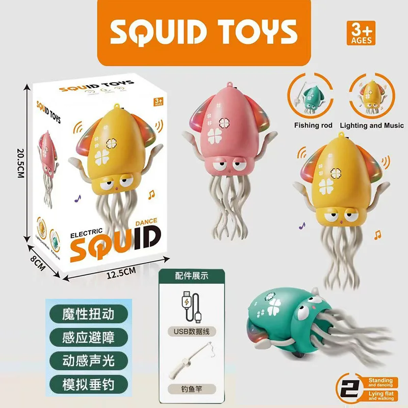 

Induction Magic Dancing Octopus Octopus Automatic Obstacle Avoidance Children Trick Funny Decompression Toy Anime Figure