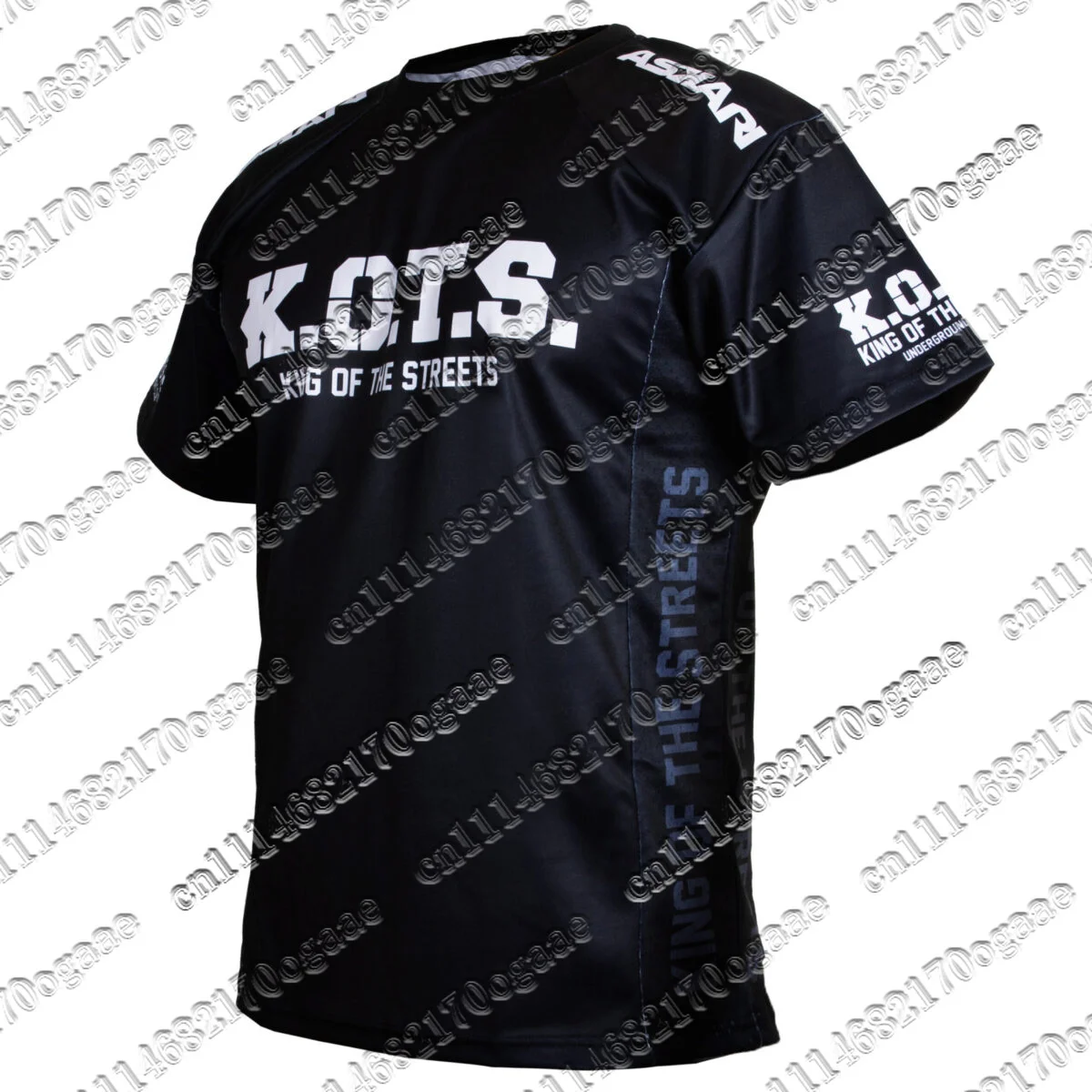 kots-masculinos-camiseta-grafica-king-of-the-streets-preta-de-secagem-rapida-manga-curta-estilo-street-oversized-solta-atletica