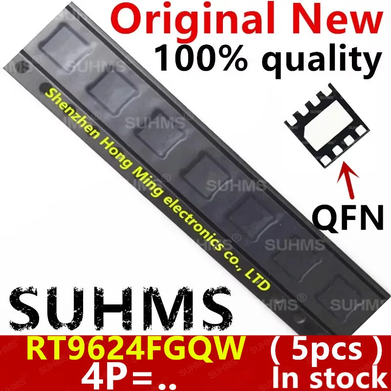 (5piece)100% New RT9624F RT9624FGQW 4P=2D 4P=.. QFN-8
