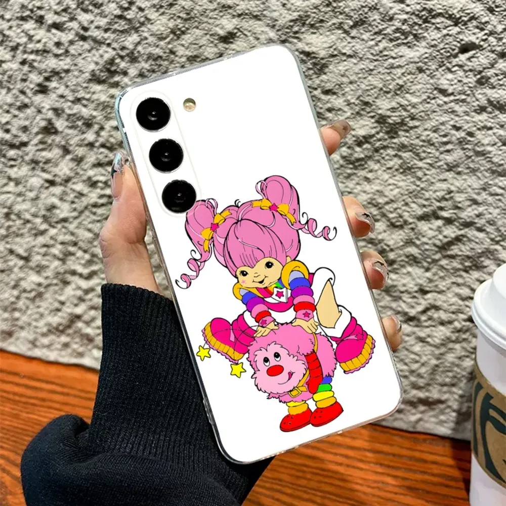 Cute Rainbow Brite Phone Case Silicone Case For Samsung S30,S23,S21,S22,S20 Ultra,S20 FE lite,S10,S9,S8 PIus Cover Clear