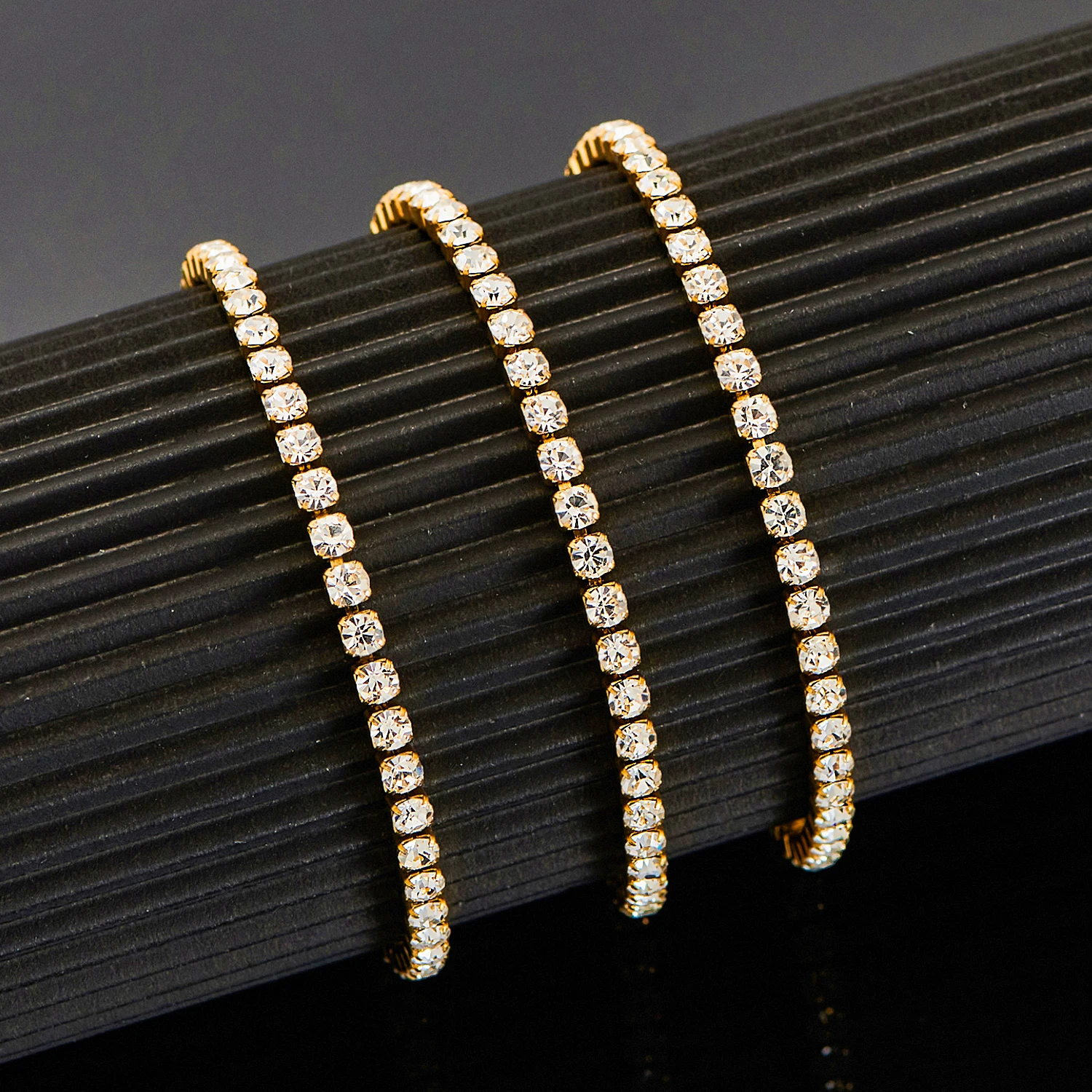 CZ Necklace Iced Out Bling Chain 2mm/3mm Sexy Choker Stainless Steel For Women Jewelry Accessories