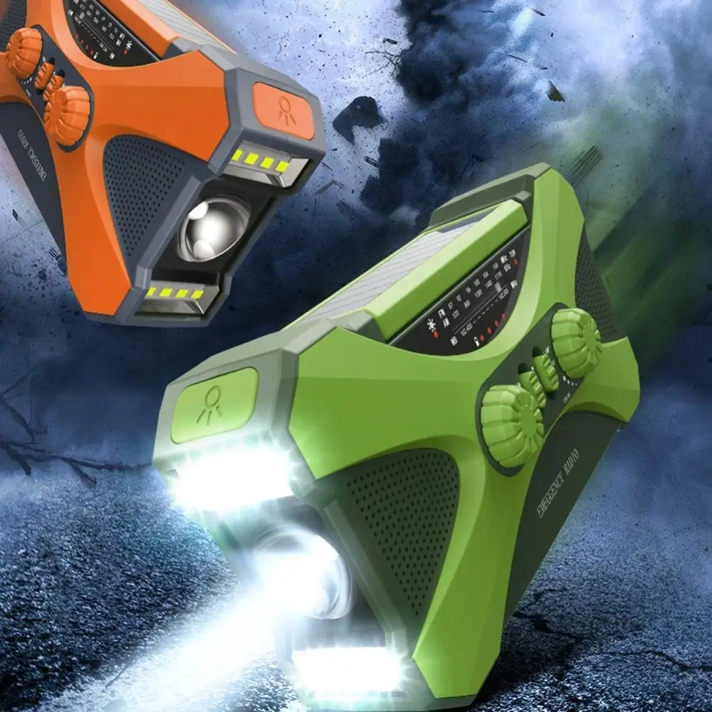 

Hand Crank Emergency Radio Reading Lamps MultiFunctional AM/FM/WB Weather Radio Portable Safety Wireless Speaker