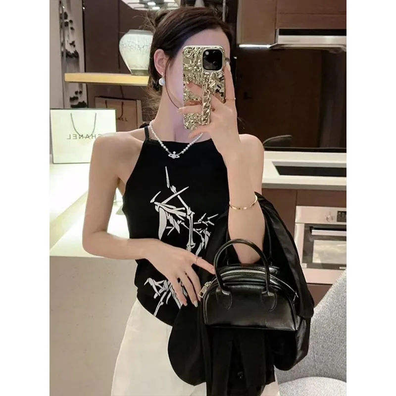 ฤดูร้อนใหม่สไตล์จีน Jacquard ถัก Camisole ผู้หญิง Slim Elastic เสื้อแขนกุด