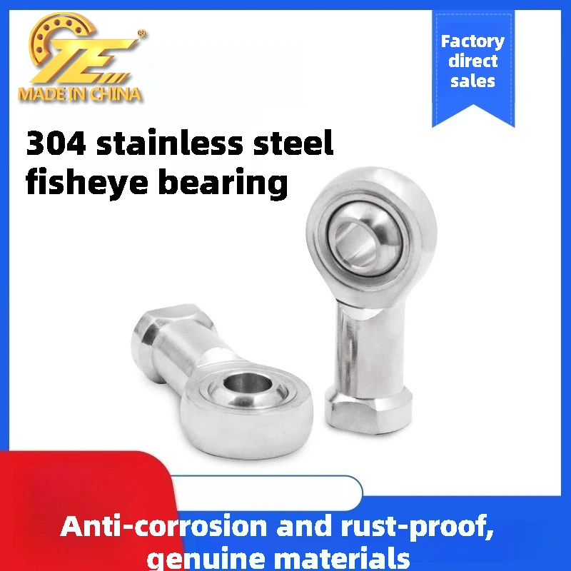 Stainless steel fisheye rod end joint bearing SI6 SI8 SI10 SI12 14 16 18 20 25 30T/K