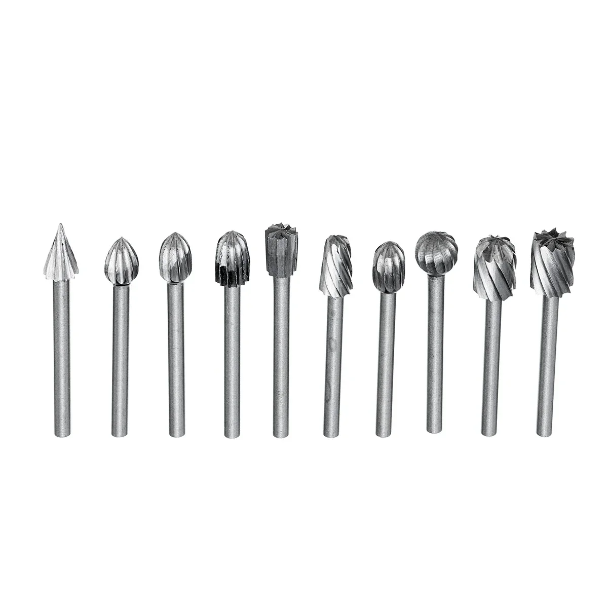 HSS Routing Router Bits Rotary Carving Carved Knife Rotary Tools Engraving Wood Working Used 20Pcs 3mm for Dremel Cutter Tool