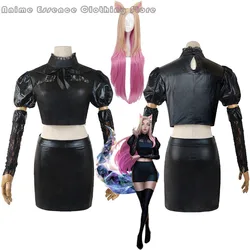 Game KDA Ahri Cosplay Costume Anime KDA The Baddest Ahri Cosplay Sexy Women Black Uniform Costume For Women Men Halloween Party